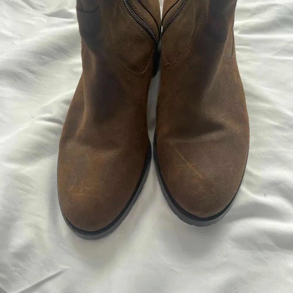 Vintage Donald Pliner Brushed Suede Knee High Riding‎ Boots
